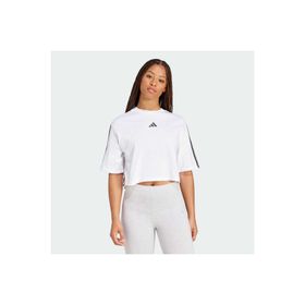 Adidas Essentials 3-Stripes Cotton Loose Beyaz Kadın T-shirt