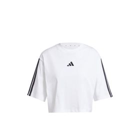 Adidas Essentials 3-Stripes Cotton Loose Beyaz Kadın T-shirt