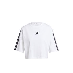 Adidas Essentials 3-Stripes Cotton Loose Beyaz Kadın T-shirt