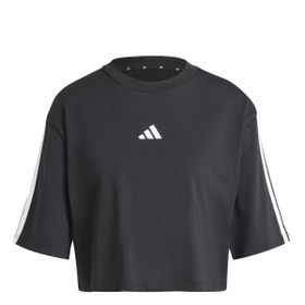 Adidas Essentials 3-Stripes Cotton Loose Siyah Kadın T-shirt