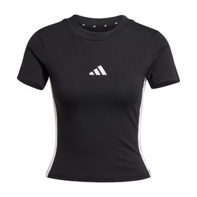 Adidas Essentials 3-Stripes Cotton Loose Siyah Kadın T-shirt