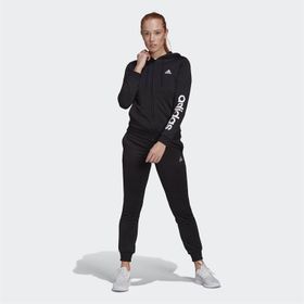 Adidas Essentials Logo French Terry Tracksuit Siyah Kadın Eşofman Takımı