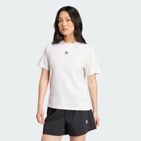 Adidas Essentials Wdie Rib Beyaz Kadın T-shirt