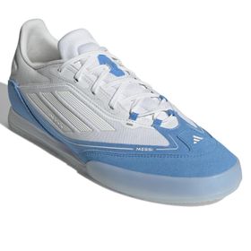 Adidas F50 Messi Serbest Stil Beyaz-Altın Metalik-Mavi Patlama Erkek Spor Ayakkabı