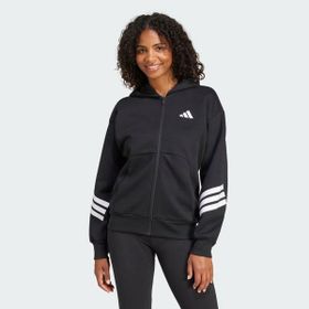Adidas Future Icons 3 Stripes Full Zip Siyah Kadın Sweatshirt