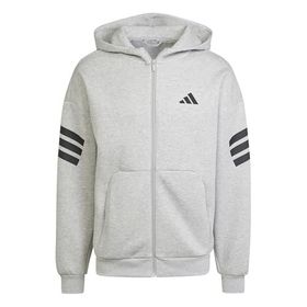 Adidas Future Icons 3 Stripes Gri Full Zip Erkek Sweatshirt