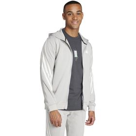 Adidas Future Icons 3 Stripes Gri Full Zip Erkek Sweatshirt