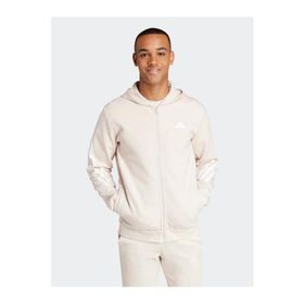 Adidas Future Icons 3 Stripes Kapüşonlu Gri Full Zip Erkek Sweatshirt
