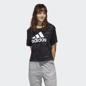 Adidas GE1137 W E Aop T Kadın Siyah Kadın T-shirt