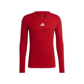 Adidas GN5674 Kırmızı Team Base Tee Futbol Uzun Kollu Antrenman Erkek T-shirt