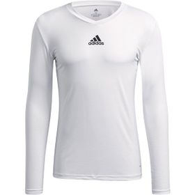 Adidas GN5676 Beyaz Team Base Tee Erkek Futbol Uzın Kollu Antrenman T-shirt