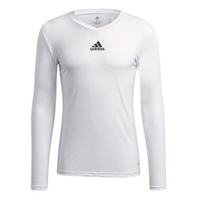 Adidas GN5676 Beyaz Team Base Tee Erkek Futbol Uzın Kollu Antrenman T-shirt