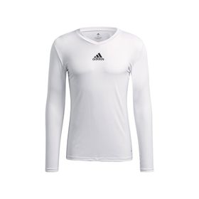 Adidas GN5676 Beyaz Team Base Tee Erkek Futbol Uzın Kollu Antrenman T-shirt