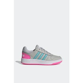Adidas H01546 Hoops 2.0 Pembe Gri Kadın Yürüyüş Ayakkabısı