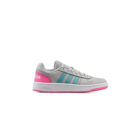 Adidas H01546 Hoops 2.0 Pembe Gri Kadın Yürüyüş Ayakkabısı