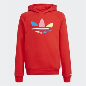 Adidas H32399 Kırmızı Kapüşonlu Unisex Çocuk Sweatshirt