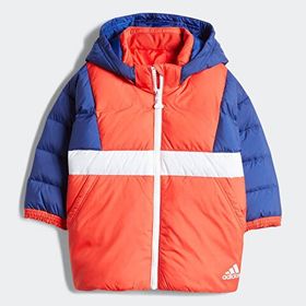 Adidas H38372 Colorblock Down Lacivert Kırmızı Beyaz Çocuk Mont