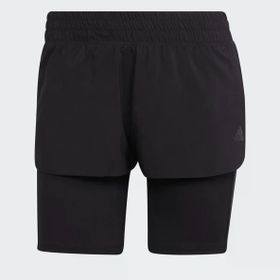 Adidas H57754 Run Icons Two-in-One Çok Renkli Kadın Koşu Şortu