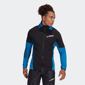 Adidas HF8849 Techrock Flooce Siyah Mavi Erkek Rüzgarlık