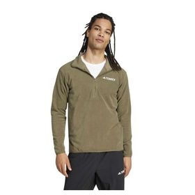 Adidas Hiking JP0784 Multi Essentials 1/2 Zip Fleece Yeşil Erkek Fermuarlı Sweatshirt