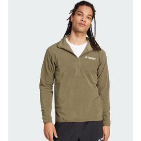 Adidas Hiking JP0784 Multi Essentials 1/2 Zip Fleece Yeşil Erkek Fermuarlı Sweatshirt