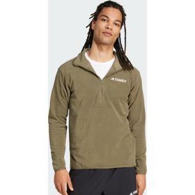 Adidas Hiking JP0784 Multi Essentials 1/2 Zip Fleece Yeşil Erkek Fermuarlı Sweatshirt