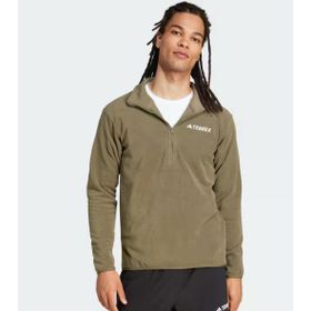 Adidas Hiking JP0784 Multi Essentials 1/2 Zip Fleece Yeşil Erkek Fermuarlı Sweatshirt