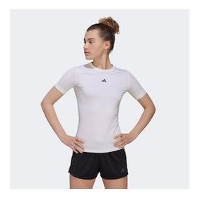 Adidas HN9076 Techfit Beyaz Kadın T-shirt