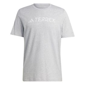 Adidas HY1695 TX Logo Tee Gri Erkek T-Shirt