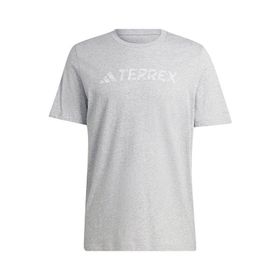 Adidas HY1695 TX Logo Tee Gri Erkek T-Shirt