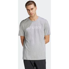 Adidas HY1695 TX Logo Tee Gri Erkek T-Shirt