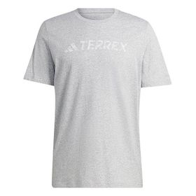 Adidas HY1695 TX Logo Tee Gri Erkek T-Shirt