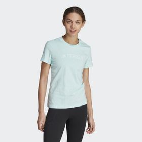 Adidas HY1713 Mavi W Logo TEE Günlük Kadın T-Shirt