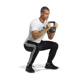 Adidas IB8168 Siyah Beyaz Dar Erkek Eşofman Altı