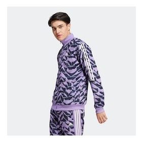 Adidas IB8387 Mor Siyah Erkek Eşofman Üstü