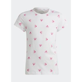 Adidas IB8918 Beyaz Desenli Kız Çocuk T-shirt