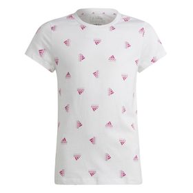 Adidas IB8918 Beyaz Desenli Kız Çocuk T-shirt