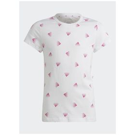 Adidas IB8918 Beyaz Desenli Kız Çocuk T-shirt