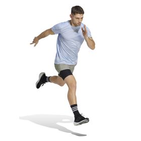 Adidas IB9011 Bisiklet Yaka Düz Mavi Erkek T-Shirt