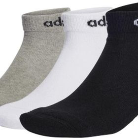 Adidas IC1304 C Lin Ankle 3P Grey Black White Unisex Çorap