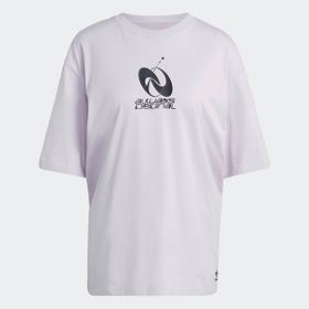 Adidas IC1518 Always Original Graphic Loose Kadın Lila Spor T-shirt