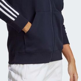 Adidas IC9918 W 3S Ft Fz R Hd Kadın Siyah Günlük Stil Sweatshirt