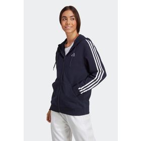 Adidas IC9918 W 3S Ft Fz R Hd Kadın Siyah Günlük Stil Sweatshirt