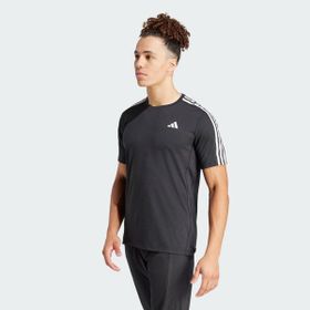Adidas IQ3834 Own The Run 3 Stripes Siyah Erkek T-Shirt
