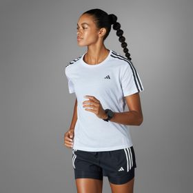 Adidas IQ3876 Own the Run 3-Stripes Kadın Koşu T-shirt