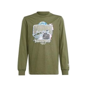 Adidas IR9772 Yeşil Longsleeve Çocuk Günlük T-shirt