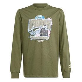 Adidas IR9772 Yeşil Longsleeve Çocuk Günlük T-shirt