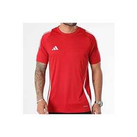 Adidas IS1016 Tiro24 Jsy Kırmızı Futbol Antrenman Erkek T-shirt