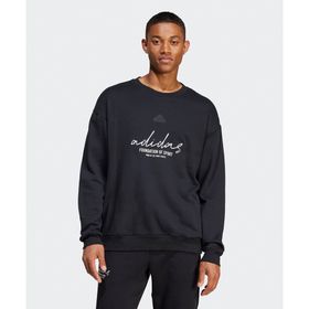 Adidas IW3542-001 Siyah Brand Love French Terry Sweatshirt Erkek Sweatshirt