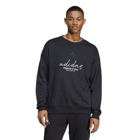 Adidas IW3542-001 Siyah Brand Love French Terry Sweatshirt Erkek Sweatshirt